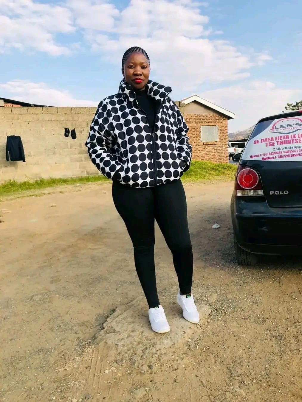 Ladies printed puffer